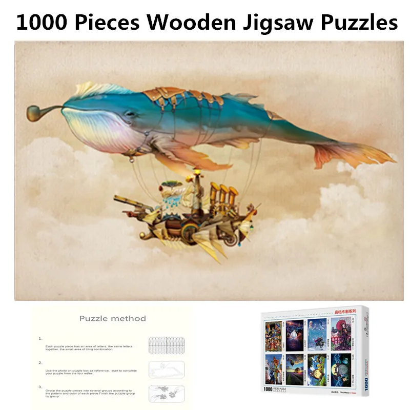 1000 Piece A Castle In The Air Wooden Puzzle Adult Assembling Toys Entertainment Game
