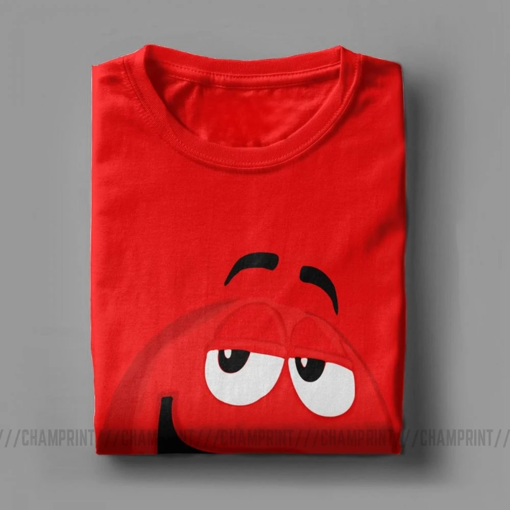 M&M's Chocolate Candy Character Face Tees Short New Fashion T Shirt Men's Pure Cotton Amazing T-Shirt Sleeve Tops Plus Size