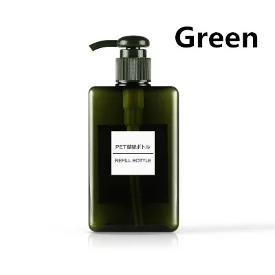 Green Бутылочки для лосьона прессованного типа, креативные портативные дозаторы для мыла, большая емкость, шампунь, гель для душа, жидкость для рук, для ванны, для путешествий, суб-бутылка - Цвет: Green