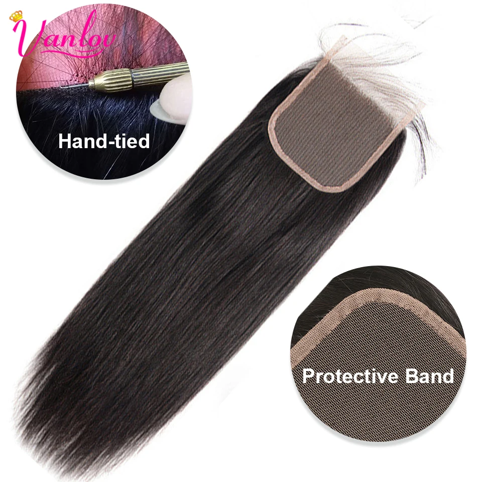 Straight Hair Bundles With Closure Brazilian Hair Weave Bundles With Clodsure Jet Back Human Hair Bundles With Closure Remy Hair