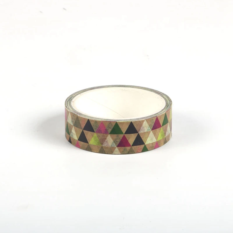 NEW 1X Cute Colored Triangle Christmas Washi Tape for DIY Planner Scrapbooking Decorative Masking Tape School Office Supplies