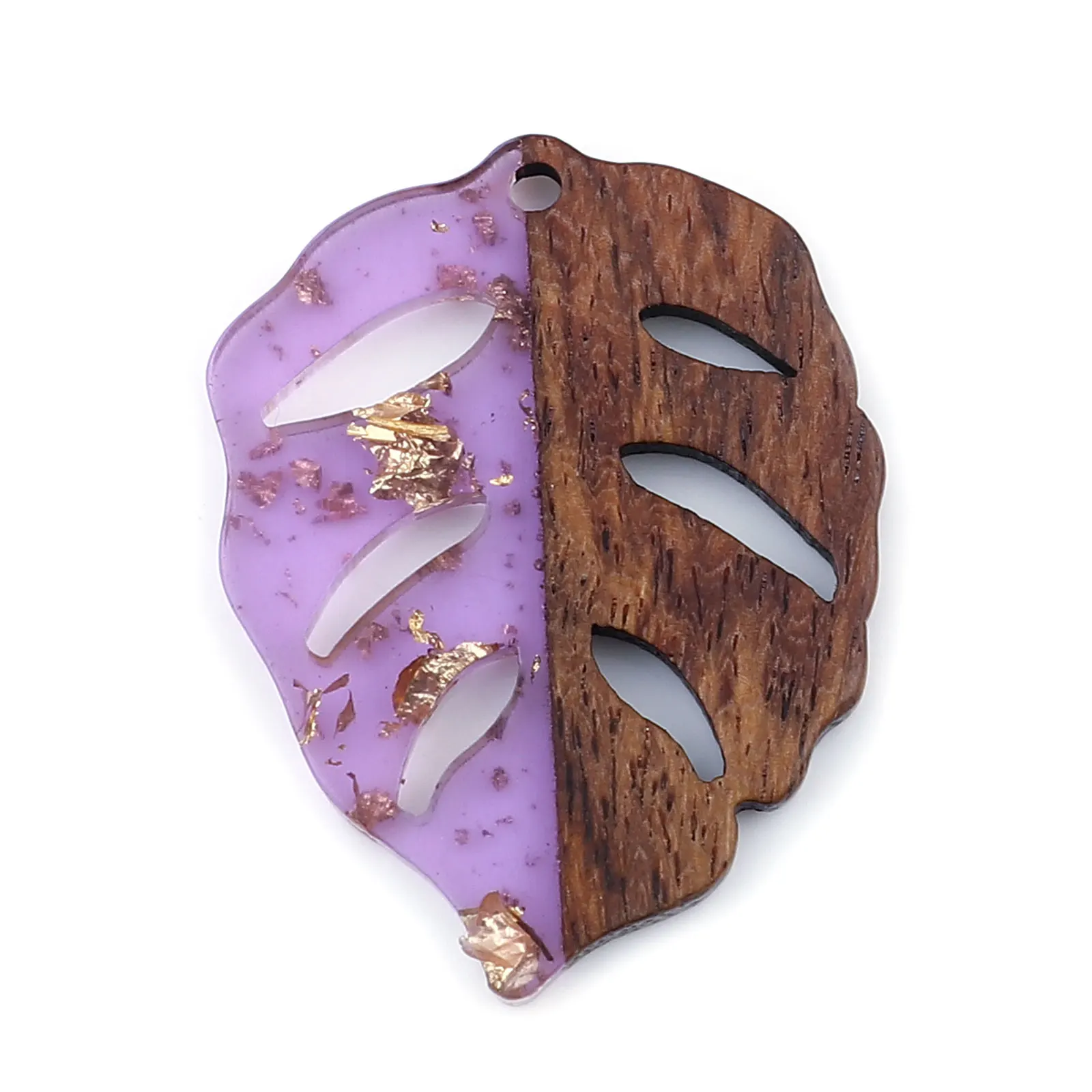 3 Teile/los Vintage Harz Holz Wirkung Blatt Anhänger Holz Anlage Folie Charms Für DIY Ohrring Charme Schmuck, Der 3,7 cm X 2,8 cm – Detail 11