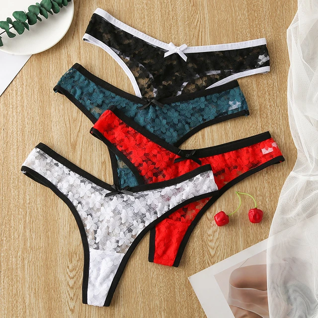 French Panty Women's Underwear Sexy Lace Panties Fashion Hollow Out Comfort  Briefs Low Waist Seamless G-String Lingerie - AliExpress