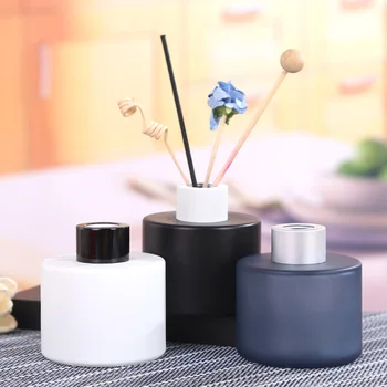 

5pcs 100ml Column Aromatherapy Glass Bottle Rattan Fragrance Diffuser Bottle Scent Volatilization Glass Container for Home Deco