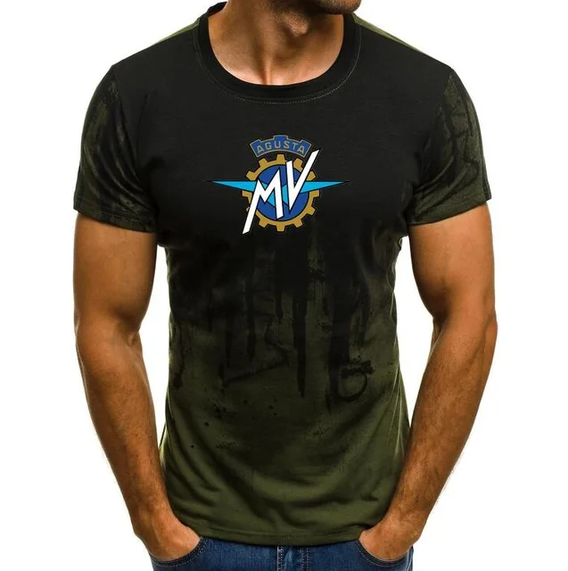 MV Agusta Corse Print t-Shirt мужские футболки мужские летние топы с принтом брызг-чернил мужские повседневные футболки с круглым вырезом и коротким рукавом F - Цвет: as picture