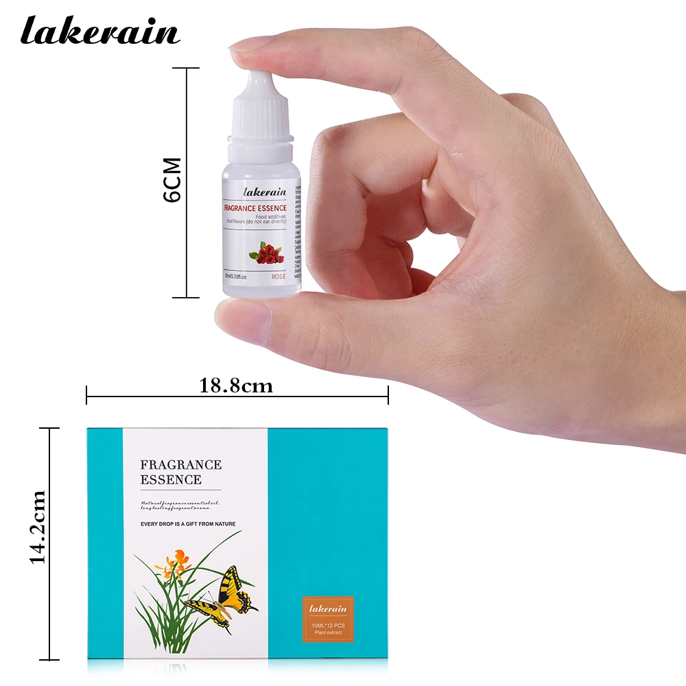 1 Set Flower Fruit Essential Oil Diffusers Essential Oils Strawberry Mango Passion Fruit Coconut Flavoring Oil for DIY Lip Gloss 3