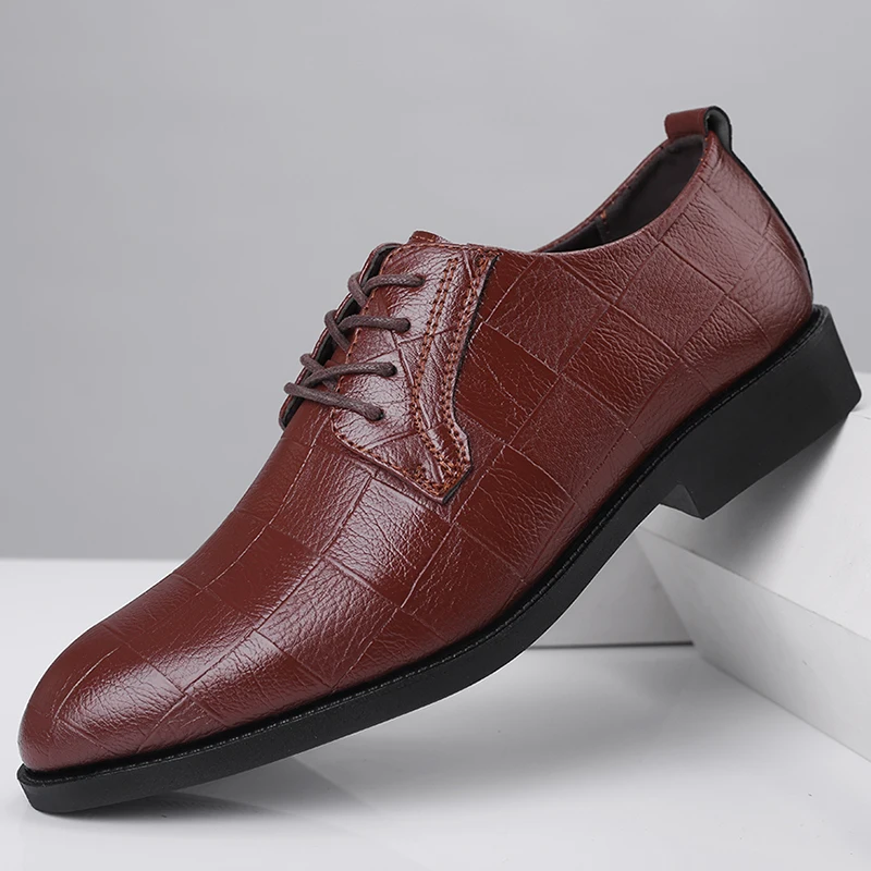 Размеры 38-48; Мужская официальная обувь в деловом стиле; удобная официальная обувь для мужчин;#8817