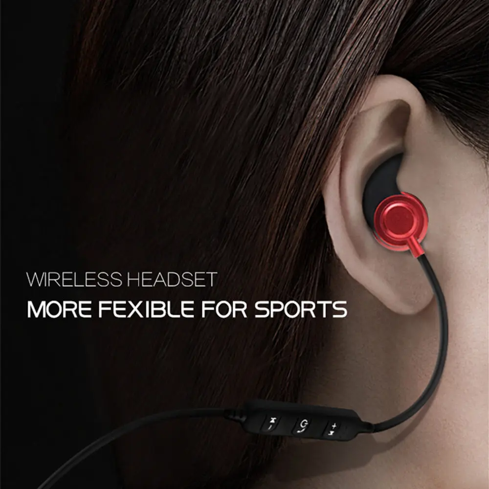 HYASIA Magnetic Neckband Wireless Headsphone IPX4 Sweatproof Bluetooth Earphone Headset Handfree Stereo Metal Earbuds For Xiaomi
