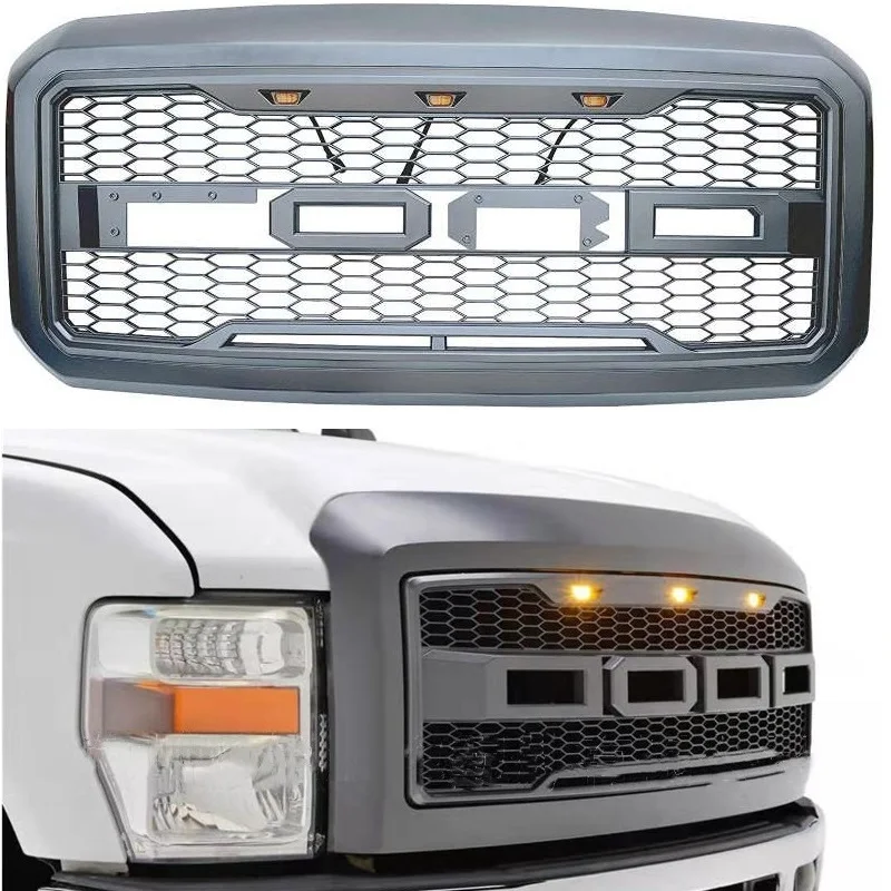

exterior auto parts front mesh mask trims cover modified racing grille grills fit fit for F250 F350 F-250 auto parts 2008-2016