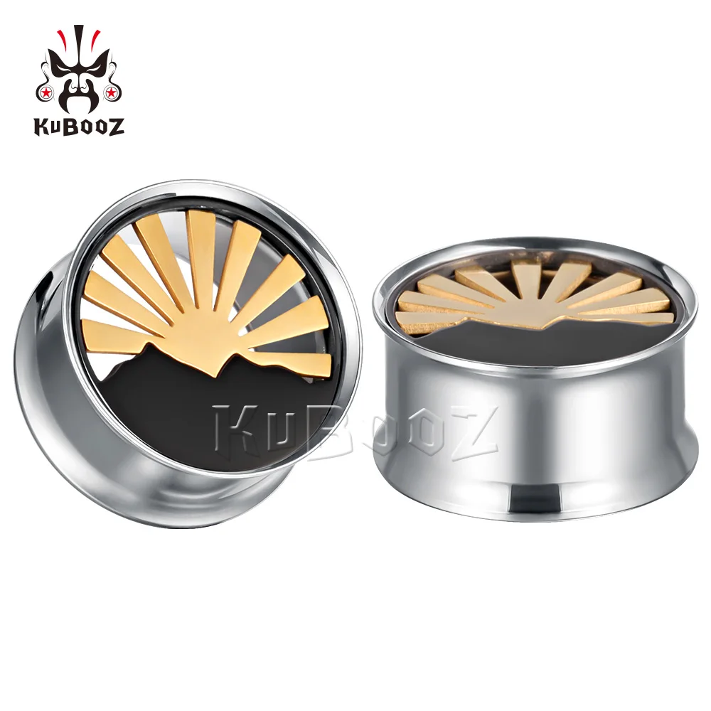 Wholesale Price Stainless Steel Sunrise Ear Piercing Plugs Gauges