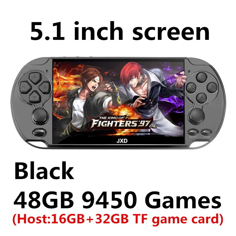 5.1Black 9450 games JXD классический Ностальгия Большой Рокер ретро мини игровой автомат построить в 9000 аркадная игра neogeo/cp1/cp2/gbc/gb/ - Цвет: 5.1Black 9450 games