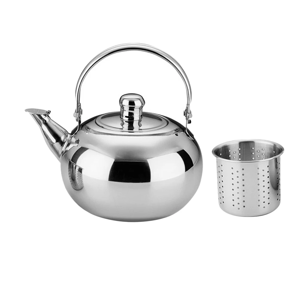 1.6L Stainless Steel Tea Kettle Teapot Coffee Pot Water Boiler with Infuser