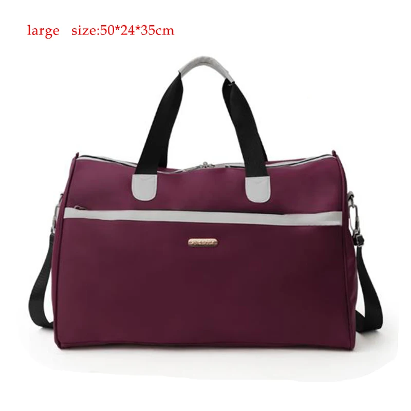 Large Wine red Wobag модная оксфордская вместительная Портативная сумка для багажа высокого качества, водонепроницаемая дорожная сумка для женщин и мужчин, сумка-тоут - Цвет: Large Wine red