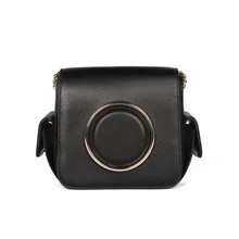 Сумка для камеры, новая кожаная женская сумка для отдыха, одноцветная женская сумка на одно плечо, косая сумка