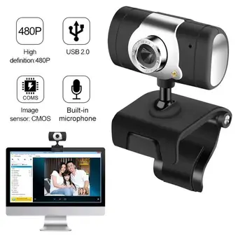 

HobbyLane 12 Megapixel HD 480P USB2.0 Webcam Computer Camera With Clip-On Microphone Computer Webcam For PC Computer