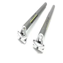 Велосипедное Сиденье из углеродного волокна, подседельный штырь с гальваническим покрытием, серебряная саржа, подседельный штырь для горного велосипеда, подседельный штырь из углеродного волокна