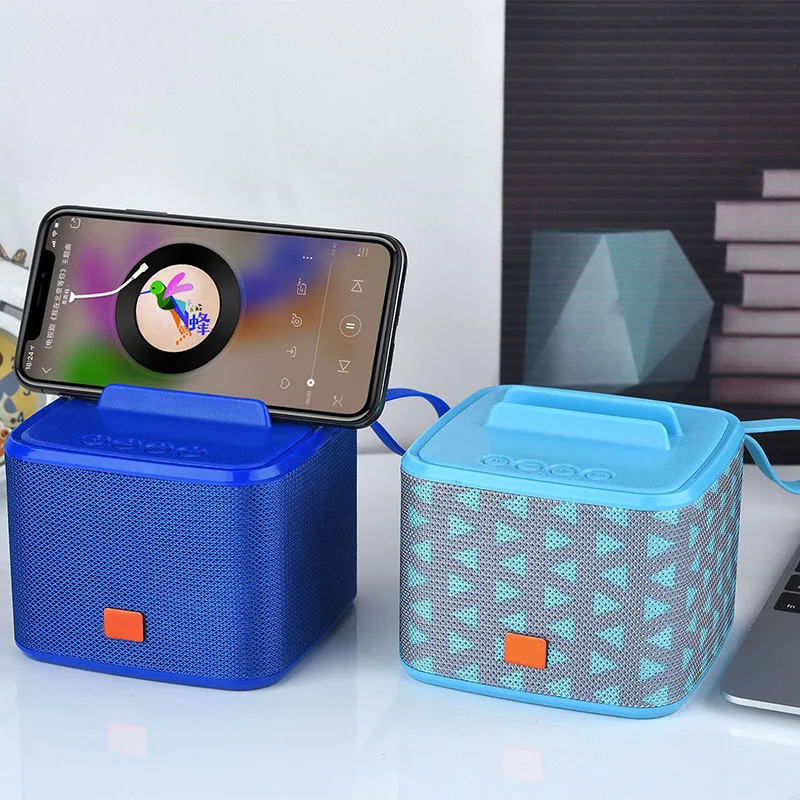 Квадратный беспроводной Bluetooth динамик с держателем телефона переносной громкий динамик s для телефона стерео музыка объемный динамик s коробка