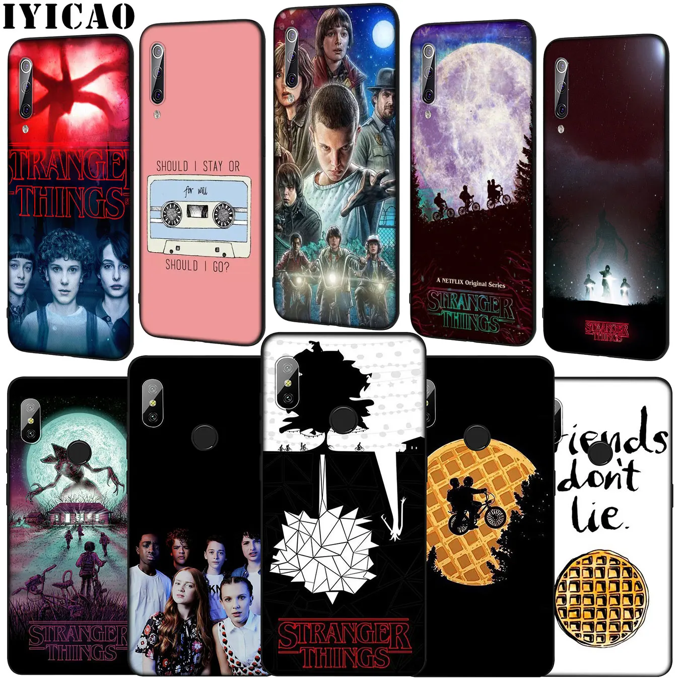 IYICAO stranger things poster Soft Phone Case for Xiaomi Mi 10 9 9T A3 Pro CC9 CC9E 8 SE A2 Lite A1 6 pocophone f1 Mi9 |