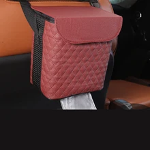 

Car Trash Can Car Interior Supplies Car Trash Bag Storage Box With Lid Car Hanging Trash Can