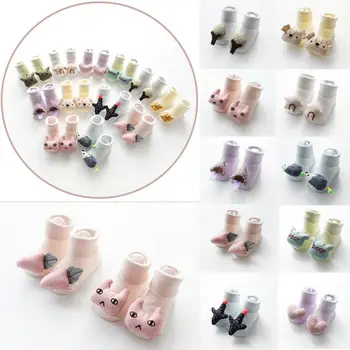 

Baby Girls Boys Cute Cartoon Non-slip Cotton Toddler Floor Socks Kids Shoes Slipper Socks Soft Autumn Winter New Fashion Socks