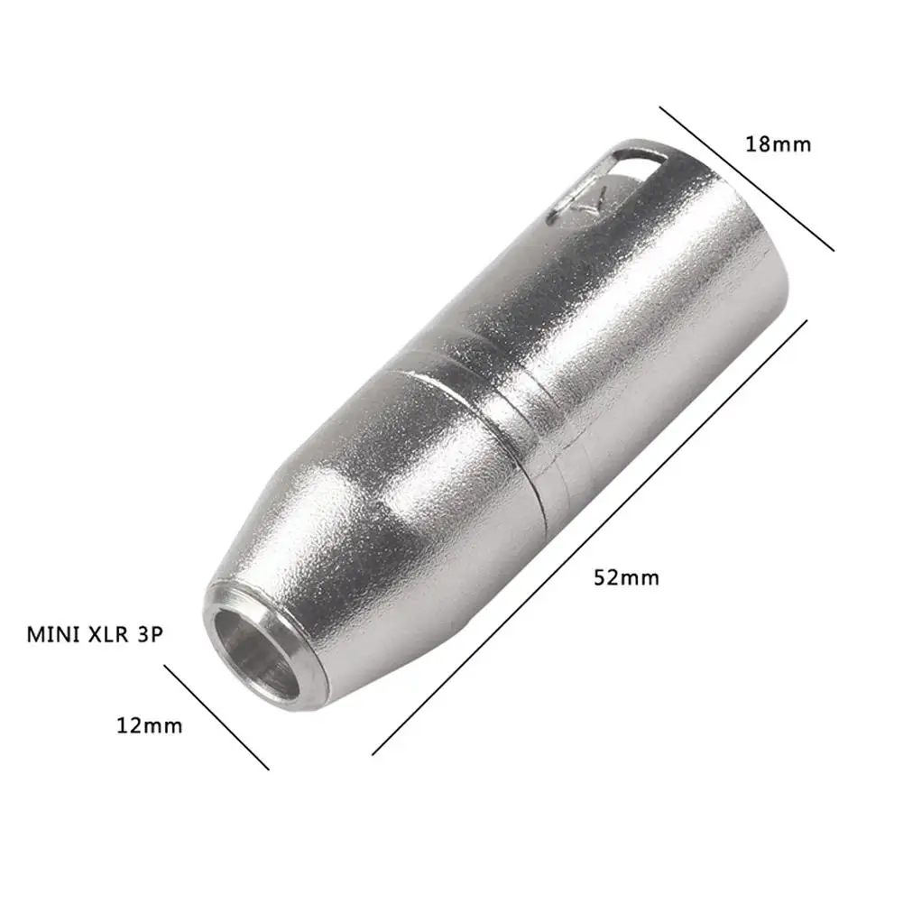 Mini 3 Pin XLR папа адаптер Все медное покрытие XLR адаптер SA519 с цельнометаллическим корпусом для обеспечения хорошей производительности контакта