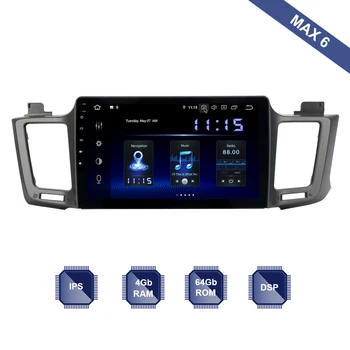 

Android 10 Car Radio 1 Din GPS Navi for Toyota RAV4 2013 - 2018 PX6 Built-in DSP IPS Screen 4Gb+64Gb 6-Core RDS WIFI Bluetooth