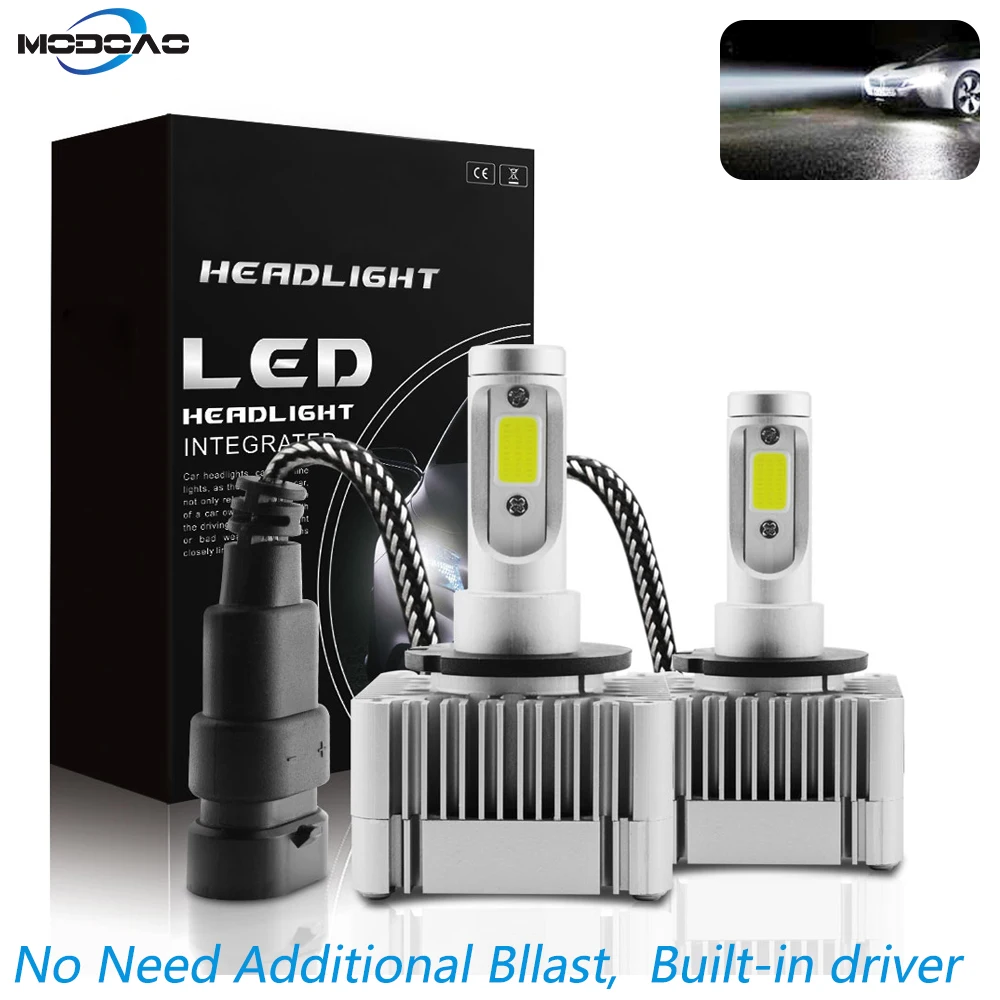 

2pcs LED Headlights D1S D3S HID Conversion Lamps 36W 26000LM Super Bright 2 Sides 360 Degree Waterproof Automobile Lamp