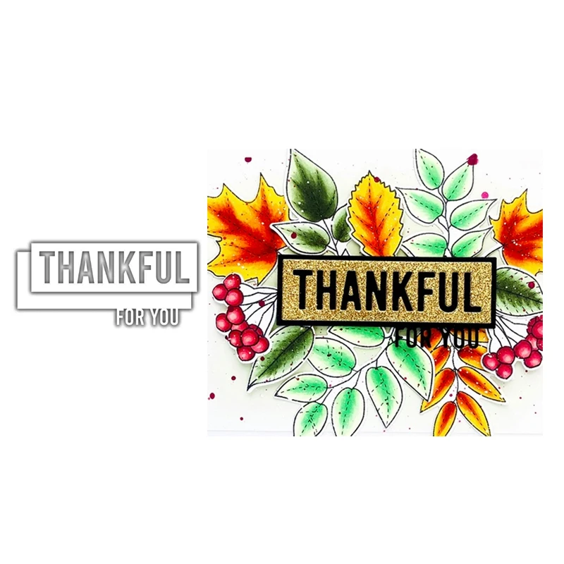 

JC THANKFUL Frame Metal Cutting Dies DIY Letter Word Scrapbooking Handmade Paper Card Make Stencil Craft Mold Mould Model Decor