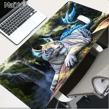 

MaiYa Tiger art Unique Desktop Pad Game Mousepad Size for 40x90CM Speed Version Gaming Mousepads