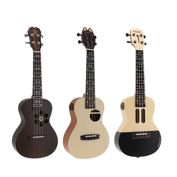 

Populele Q1/U1/S1 23 Inch Smart Concert Ukulele Spruce Wood Acoustic 4 Strings Guitar with APP Teaching