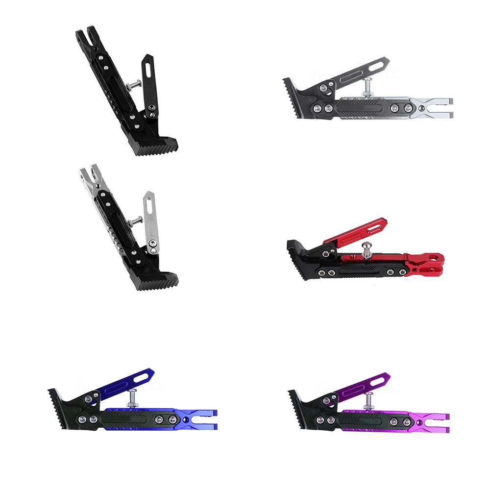 Motorcycles CNC Aluminum Alloy Adjustable Kickstand Kick Side Stand Motorcycle Scooter Street Standard For Motorcycle Universal