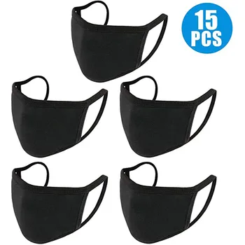 

15p Face Mask Scarf Mascarilla Mascarar Cotton Face Mask Pm2.5 Activated Carbon Mask Washable And Reusable Lot Maska Mascarillas