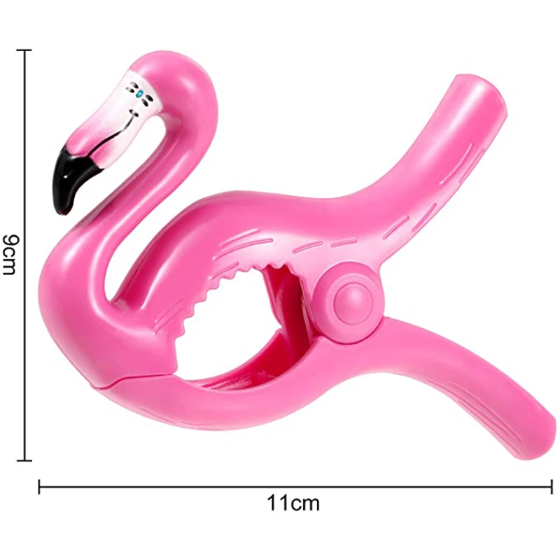 Flamingo Shape Clothes Peg Beach Towels Clips for Sunbeds Sun Lounger Quilt Retaining Clamp Clothespin Plastic Windproof Clips images - 6