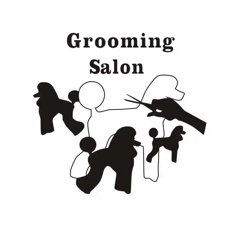

Dog Grooming Salon Pet Shop Sticker Decal Posters Vinyl Wall Art Decals Parede Decor Mural Pet Shop Sticker