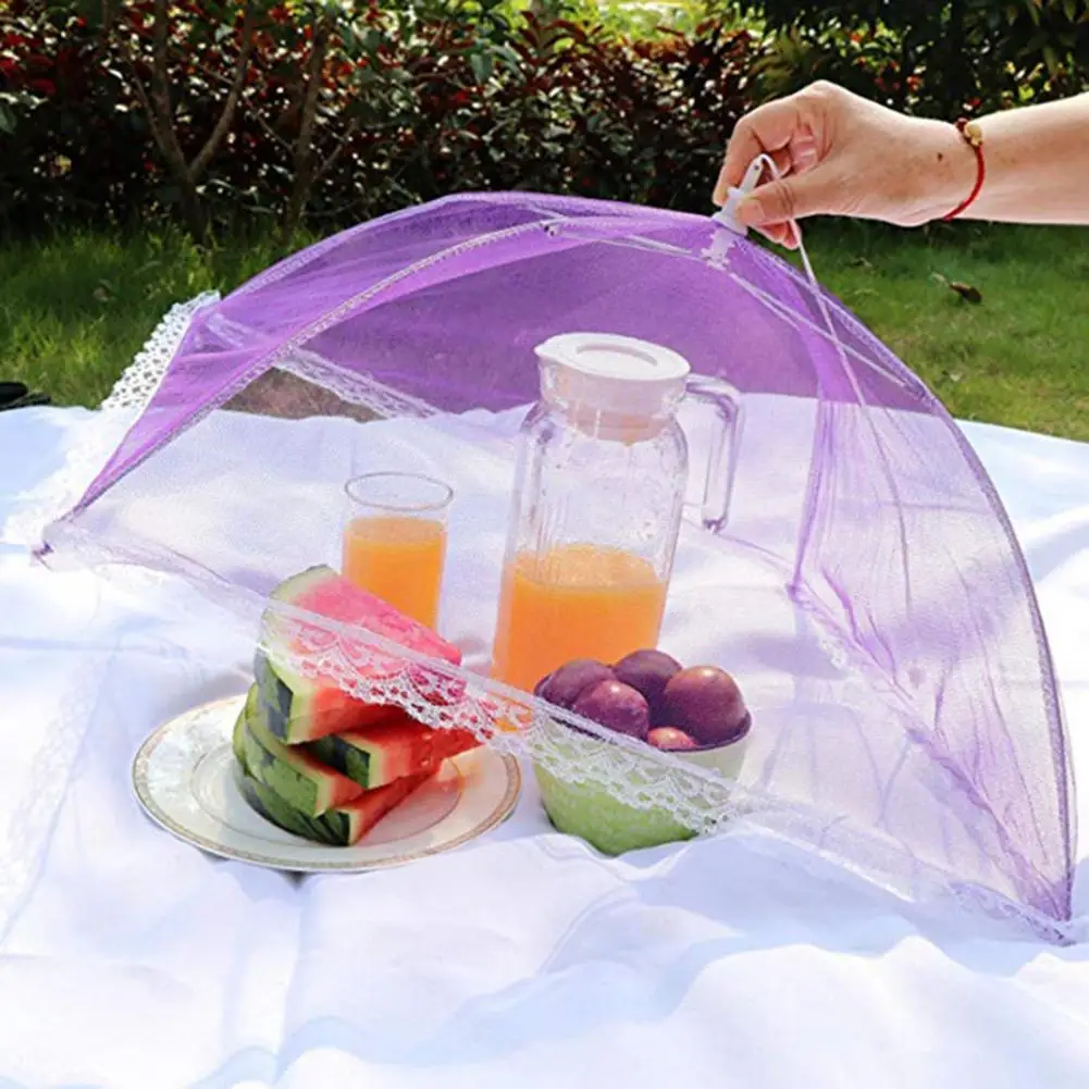 Detachable Food Cover Umbrella Foldable Mesh Cover Net Food Covers Net Dust Proof Anti Mosquito Dish Tent Kitchen Tools