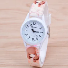 Светящиеся Детские часы для девочек, высококачественные силиконовые часы для мальчиков, кварцевые розовые синие модные простые часы для детей