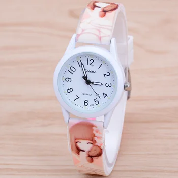 

Luminous Children watch For girl High quality silicone watch boy Quartz Pink Blue Fashion Simple Watches Children Kid