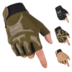 Men's Tactical Fingerless Gloves Unisex Army Military Combat Hunting Mitten Outdoor Sport Non Slip Wear Resistant Cycling Gloves
