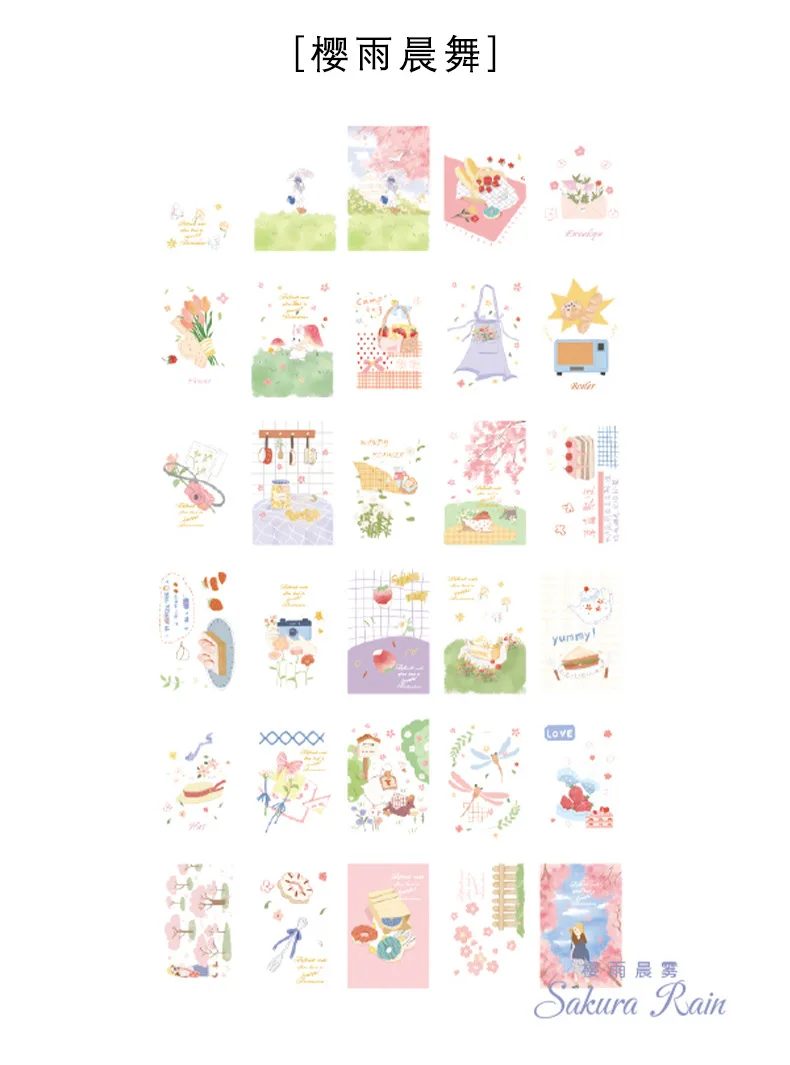 30 Sheets/Set sakura rain hollowed-out Postcard/Greeting Card/Message Card/Birthday Letter Envelope Gift Card