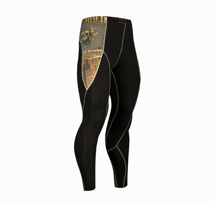 Leggings E Fanceey термобелье мужское кальсоны Термоодежда Рашгард комплект Спортивное компрессионное белье термо Мужская футболка леггинсы - Цвет: Leggings E