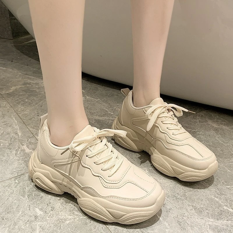 Lente Vrouwen Sneakers Mode Mesh Chunky Sneakers Casual Schoenen  Reflecterende Comfortabele Dikke Zool Wit Vader Flats Platform Schoenen| Sneakers voor vrouwen| - AliExpress