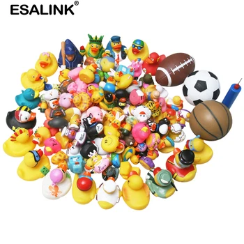 

ESALINK 50Pcs Random Rubber Toy Baby Bath Toy Baby Bath Floating Floating Pinch Called Small Yellow Duck Toy Random Delivery