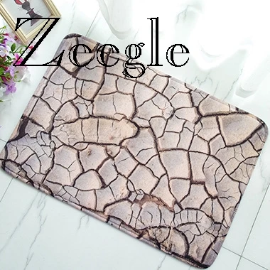 Zeegle Welcome Entrance Door Mat Outdoor Mat Home Dustproof Floor Mat 3D Creative Printed Rug Flannel Water Absorbent Carpet