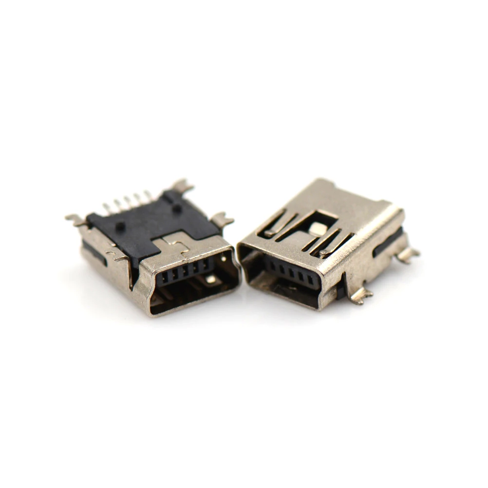 ZLinKJ оптовая продажа 10 шт./лот Mini Usb разъем USB 5pin сиденье Джек четыре ноги 5P вставки
