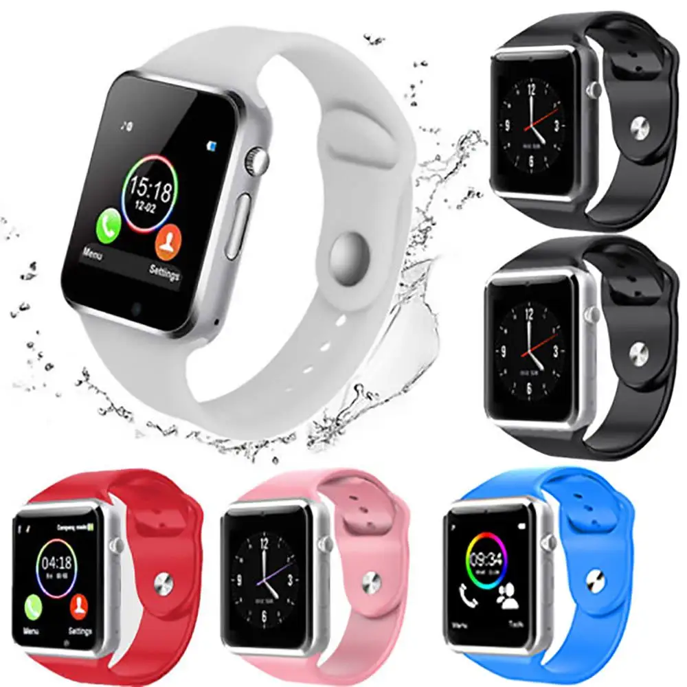 Смарт часы A1 Bluetooth наручные часы Спорт Шагомер с sim-камерой SmartWatch водонепроницаемый для Android IOS PK GT08 V8 DZ09 Z6