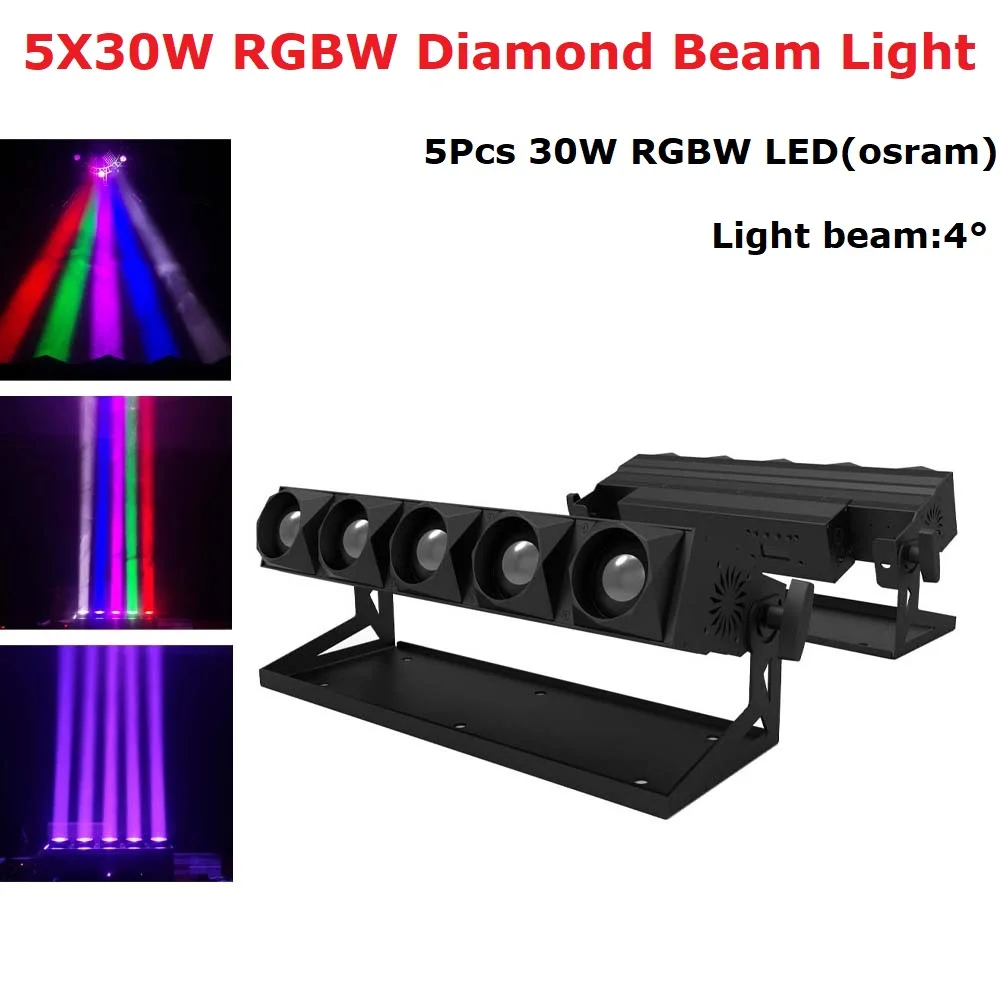 

5X30W LED RGBW Osram Lamp Beam Wall Wash Light 4/6/8/20 Channels DMX512 Led Bar Wash Stage Light Music DJ Disco Party Wedding