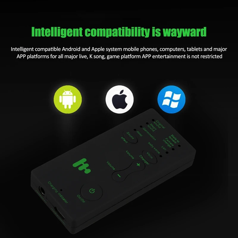  Disguiser Phone Microphone Voice Changer Adapter 8 Voice Changeing Modes for PUBG MIC Game