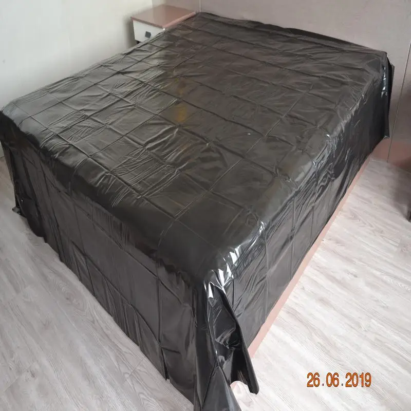 24m26m012mmflatsheetwaterproofPVCbedsheetblackbedsheet