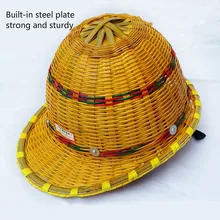 Wanmulin бамбуковый трикотажный защитный шлем для лета воздухопроницаемость и анти-smash сайт бамбуковый ротанговый защитный шлем производитель