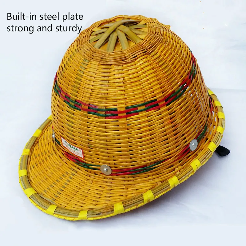 

Wanmulin Bamboo-knitted Safety Helmet For Summer Air Permeability And Anti-smash Site Bamboo Rattan Safety Helmet Manufacturer